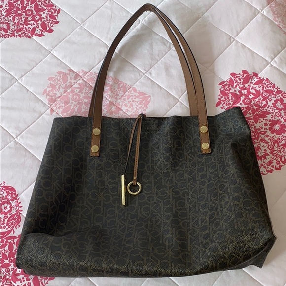 Calvin Klein Handbags - Calvin Klein Reversible Monogram Shoulder Bag